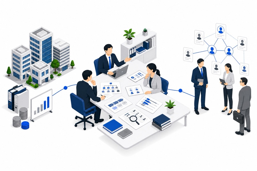 ファンド出資先の採用ネットワークのイラスト